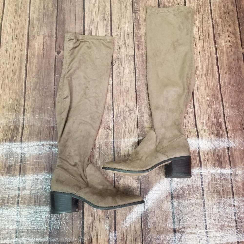 Steven by Steve Madden Womens Boots Size 6 Brown Over the Knee 3.5" Heel